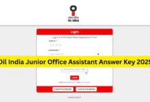 Oil India Junior Office Assistant Answer Key 2025 Released, Check From This Link