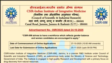 CSIR IIIM Multi-Tasking Staff (MTS) Recruitment 2025 Notification and Online Form