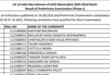 LIC AAO Generalist (350 Posts) Exam Result 2025 Released, Download PDF