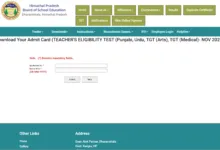 HP TET November 2025 Exam Admit Card Released, Download Link