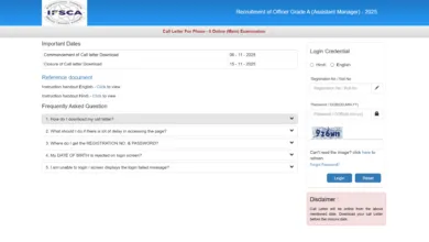 IFSCA Officer Grade A (Assistant Manager) Admit Card 2025 Released, Download Link