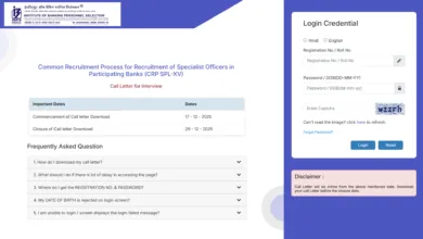 IBPS Specialist Officer (SO) 15th Exam Admit Card 2025 Released for 1007 Posts, Download Now
