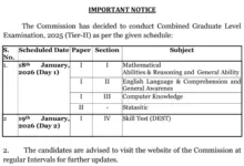 SSC CGL (Graduate Level-14582 Posts) Exam Date and Admit Card 2025 Released, Check Now