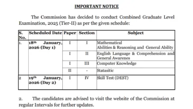 SSC CGL (Graduate Level-14582 Posts) Exam Date and Admit Card 2025 Released, Check Now