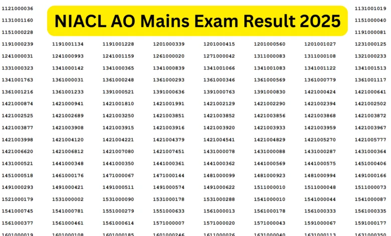 NIACL Administrative Officer (550 Posts) Result 2025 Released, Download PDF