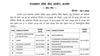 RPSC Assistant Professor (College Education-574 Posts) Exam Date & Admit Card 2025 Released, Check Now