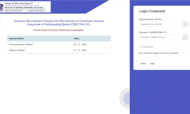 IBPS Clerk CRP-XV (15684 Posts) Result 2025 Released, Check From This Link