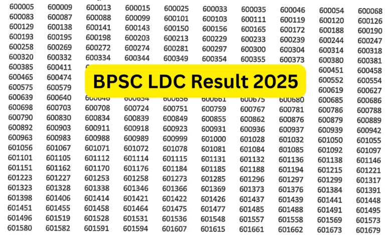 Bihar BPSC Lower Division Clerk (LDC) Result 2025 Released, Download PDF