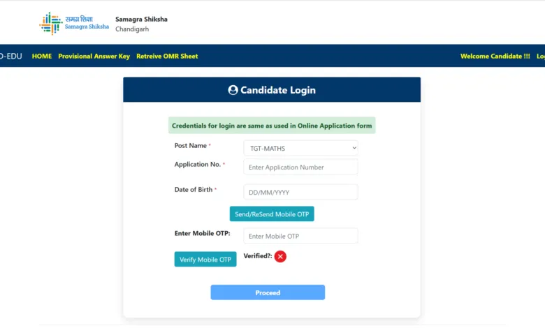 Chandigarh SSA TGT Teacher (104 Posts) Answer Key 2025 Released, Check From This Link