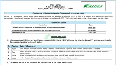 RITES Assistant Manager Recruitment 2025 Notification Released for 400 Posts, Apply Online