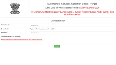 PSSSB Group B (418 Various Posts) Exam Admit Card 2025 Released, Download Now