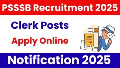 PSSSB Clerk Recruitment 2025 Notification Released and Apply Online for 98 Posts