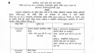 UPPSC RO/ARO (411 Posts) Exam Date & Admit Card 2025 Released, Check Now