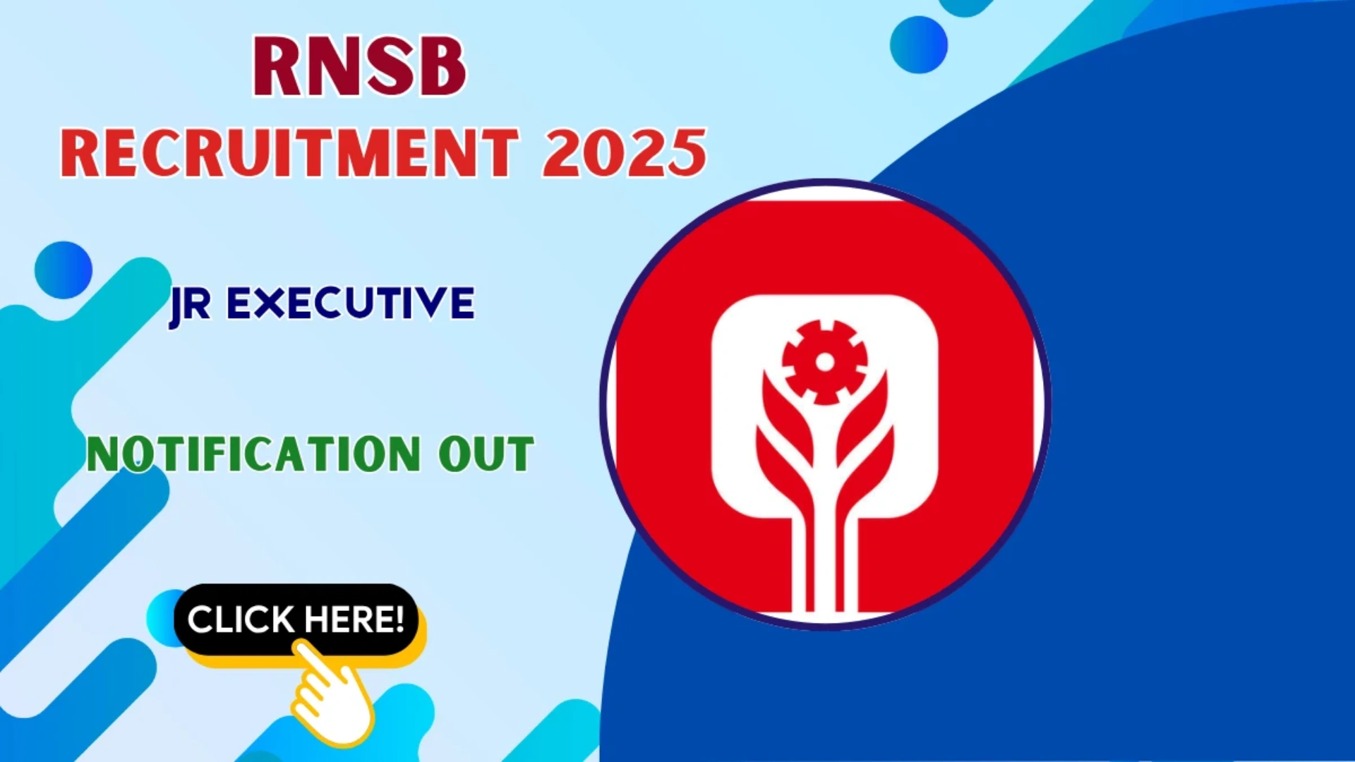 RNSB Junior Executive Recruitment 2025 Notification Released and Apply Online