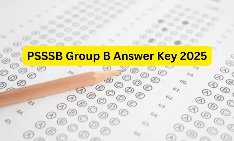 PSSSB Group B (418 Various Posts) Exam Answer Key 2025 Released, Check Now