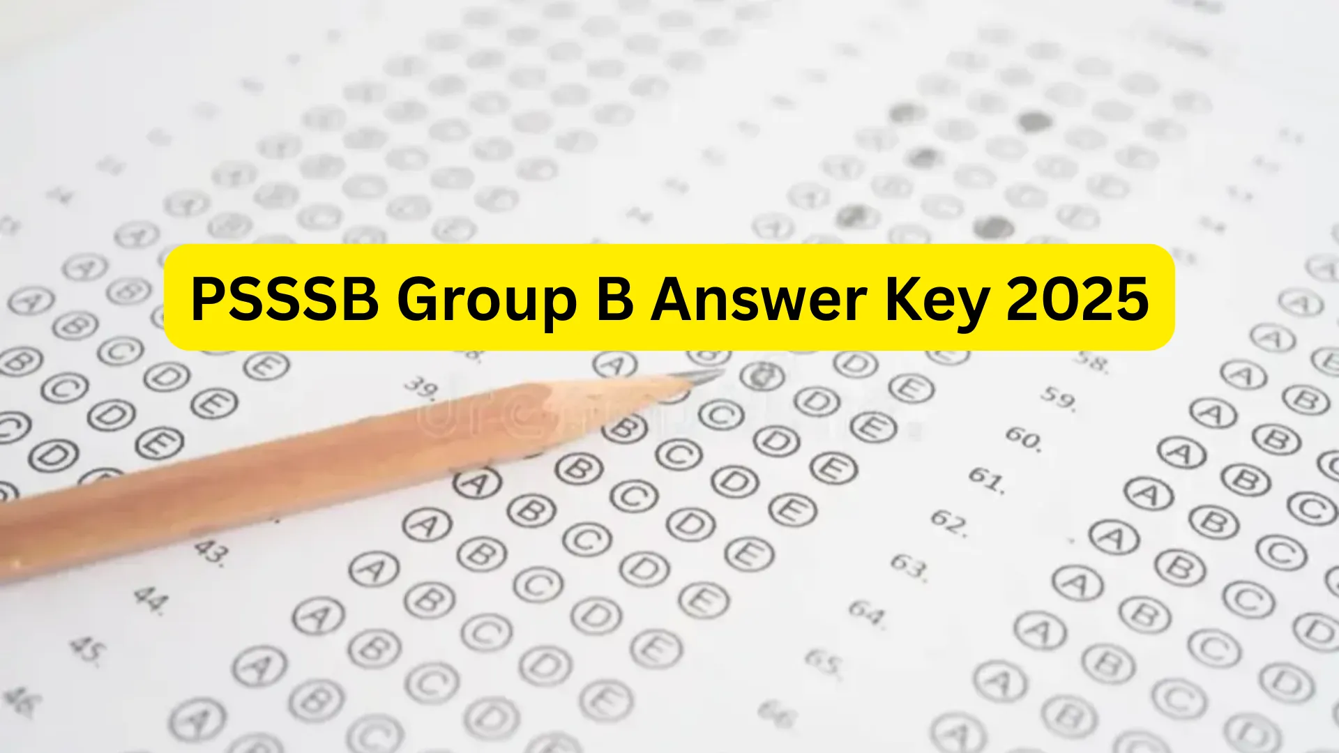 PSSSB Group B (418 Various Posts) Exam Answer Key 2025 Released, Check Now