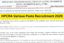 HPCRA Special Educator, Jr Office Assistant & Steno Typist Recruitment 2025 Notification Released and Apply Online for 270 Posts