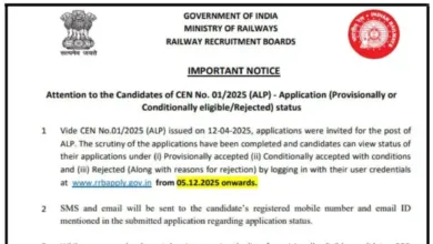 Railway RRB Assistant Loco Pilot (9970 Posts) Exam Date & Admit Card 2025 Released, Check Now
