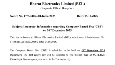 BEL Probationary Engineer (340 Posts) Exam Date & Admit Card 2025 Released, Check Now