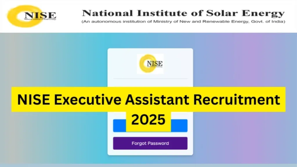 Gurugram NISE Executive Assistant Recruitment 2025 Notification and Online Form