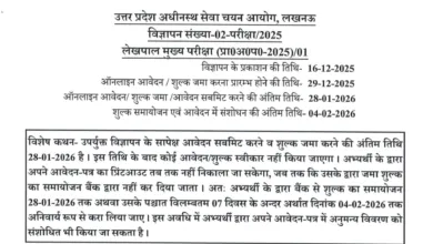 UPSSSC Lekhpal Recruitment 2025 Notification Released for 7994 Post, Apply Online