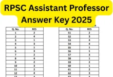 RPSC Assistant Professor (College Education-574 Posts) Exam Answer Key 2025 Released, Download PDF