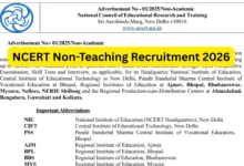 NCERT Non-Teaching Recruitment 2026 Notification Released for 173 Posts, Apply Online