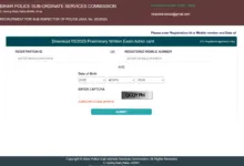 Bihar Police Sub Inspector (1799 Posts) Exam Date & Admit Card 2025 Released, Check Now