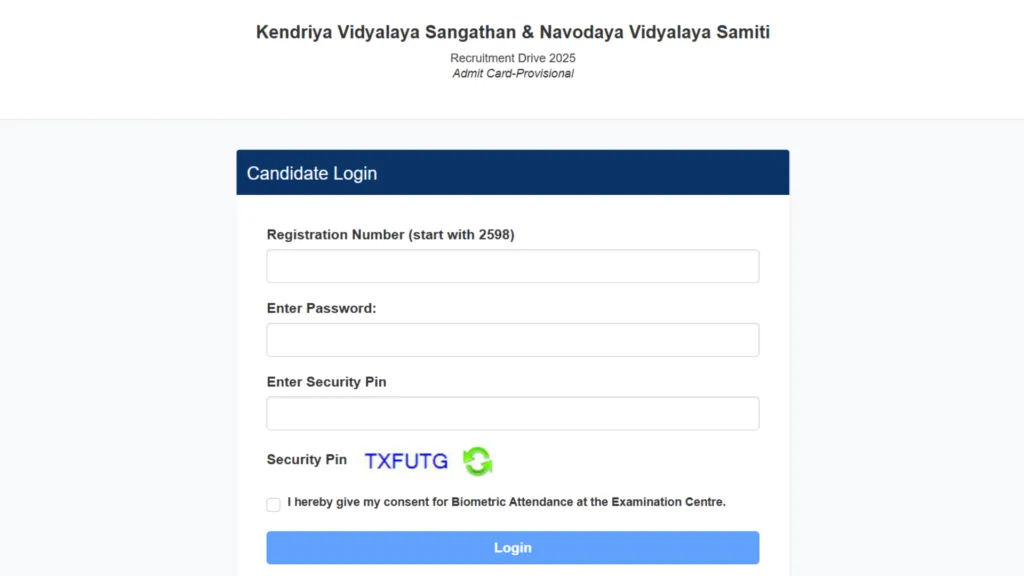 KVS and NVS Teaching & Non-Teaching (15762 Posts) Exam Date & Admit Card 2025 Released, Check Now