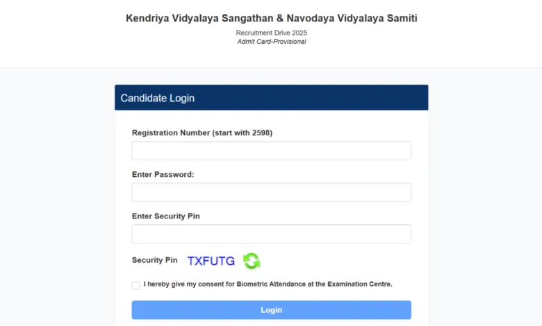 KVS and NVS Teaching & Non-Teaching (15762 Posts) Exam Date & Admit Card 2025 Released, Check Now