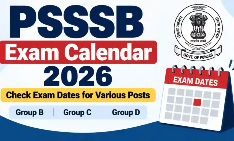 PSSSB Exam Calendar 2026 Released: Check Exam Dates for Various Posts