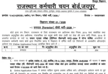 Rajasthan RSSB Forester Recruitment 2026 Notification Released for 259 Posts, Apply Online