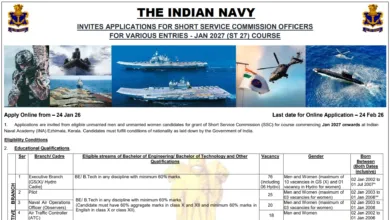 Indian Navy SSC Officer Recruitment 2026 Notification Released for 260 Posts, Apply Online