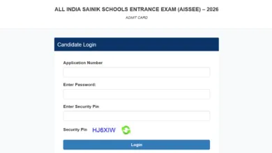 All India Sainik Schools Entrance Examination (AISSEE) 2026 Admit Card Released, Download Now