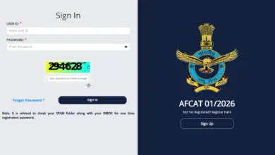 Indian Airforce AFCAT 01/2026 (340 Posts) Exam Admit Card Released, Download Now