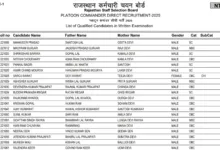 Rajasthan RSSB Platoon Commander (84 Posts) Exam Result 2026 Released, Download PDF