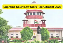 Supreme Court Law Clerk Recruitment 2026 Notification Released and Apply Online for 90 Posts