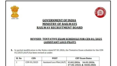 Railway RRB Assistant Loco Pilot (9970 Posts) Exam Date & Admit Card 2025 Released, Check Now