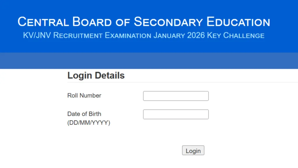 KVS and NVS Teaching & Non-Teaching (15762 Posts) Answer Key 2026 Released, Check From This Link