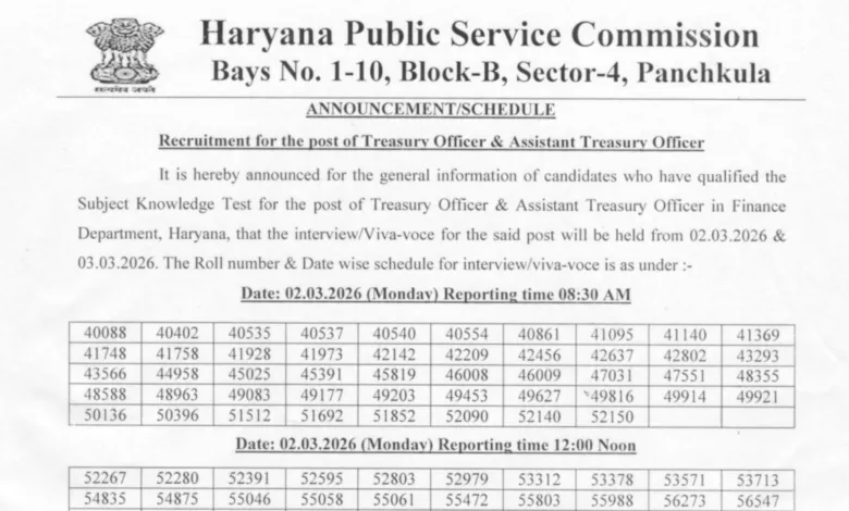 HPSC Treasury Officer and Assistant Treasury Officer Exam Admit Card 2025 Released, Check Now