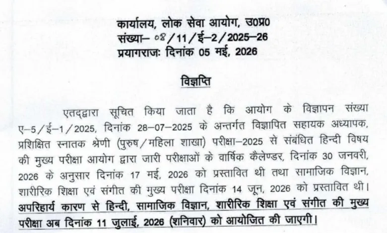 UPPSC Trained Graduate Teachers (TGT) Exam Date and Admit Card 2025 Released for 7466 Posts, Check Now
