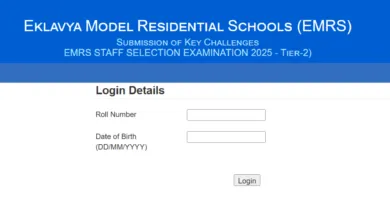 EMRS Teaching & Non-Teaching (7267 Posts) Exam Answer Key 2026 Released, Check From This Link