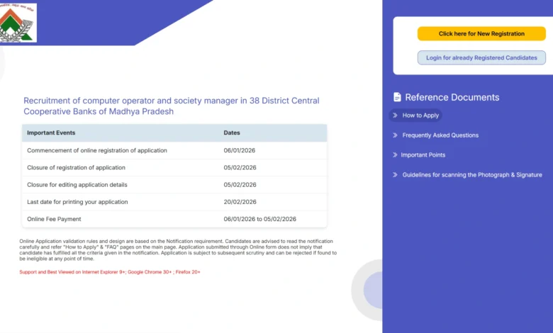 MP Apex Bank Recruitment 2026 Notification Released & Apply Online for 2076 Various Posts