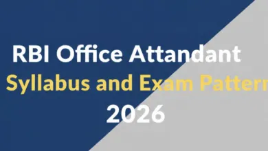 RBI Office Attendant Syllabus and Exam Pattern 2026