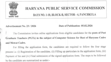 Haryana HPSC PGT Computer Science Recruitment 2026 Notification Released for 1672 Posts, Apply Online