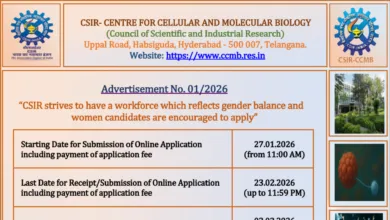CSIR-CCMB Recruitment 2026 Apply Online for Technician & Officer Posts