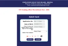 MPESB ITI Training Officer (1120 Posts) Admit Card 2026 Released, Download Now