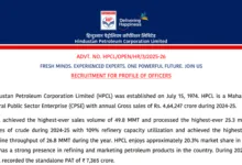 HPCL Junior Executive, Engineer & Officer Recruitment 2026 Notification Released and Apply Online for 730 Posts
