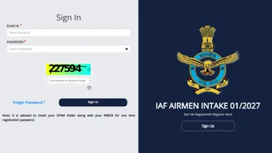 Indian Air Force Airmen (Group Y) Intake 01/2027 Exam Admit Card Released, Download Now