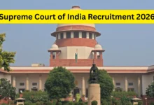 Supreme Court of India (SCI) Recruitment 2026 Notification Released for Senior Court Assistant, Assistant Librarian & Other Posts, Apply Online
